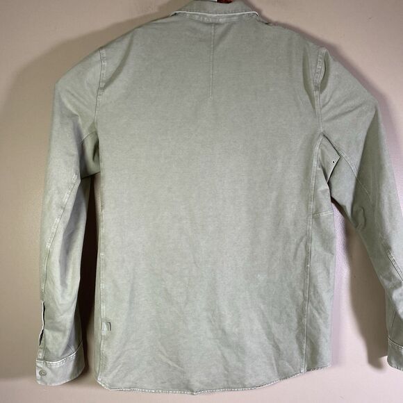 Lululemon Men's Large Commission Long-Sleeve Shirt Enzyme Dye Green  LM3DJOS - Picture 10 of 14